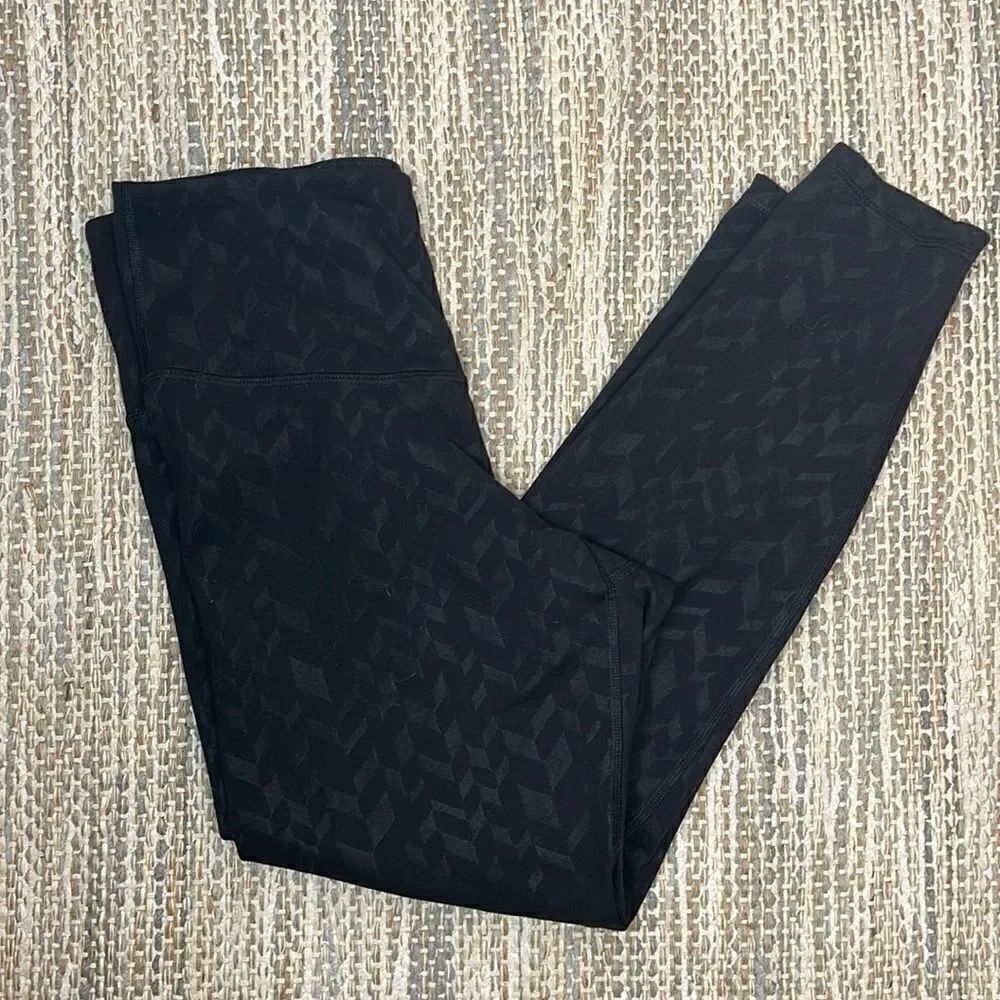 Old Navy Black Patterned Leggings